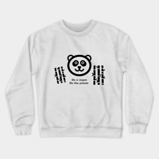 Vegan Panda Crewneck Sweatshirt